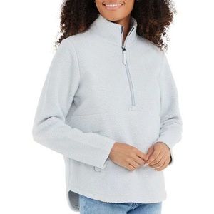 NWT Bamboo Sherpa Fleece Half Zip top